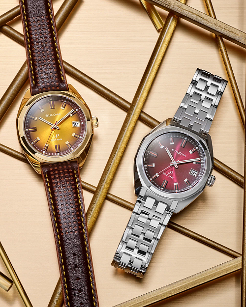 Gold-Tone Dial Leather Strap Jet Star 97B214 | Bulova Gold-Tone Dial Leather Strap Jet Star 97B214 | Bulova